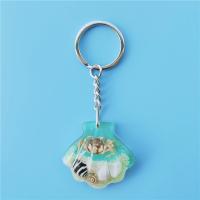 Resin Key Chain, with 304 Stainless Steel, ocean design & epoxy gel 43mmu00d740mmu00d715mm, Approx 