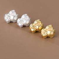 Perles intercalaires en argent , argent sterling 925, lapin, Placage, DIY, plus de couleurs à choisir Environ 2.6mm, Vendu par PC