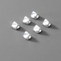 Sterling Silver Spacer Beads, 925 Sterling Silver, Triangle, plated, DIY, silver color Approx 1.2mm 