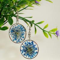 Resin Drop Earring, Brass, with Resin, fashion jewelry & for woman 30mmu00d730mmu00d73mm, Approx 