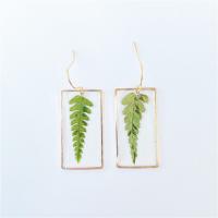 Resin Drop Earring, with Brass, fashion jewelry & for woman, 32u00d722u00d72mm, Approx 