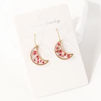 Resin Drop Earring, with Brass, for woman & epoxy gel Approx 