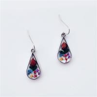 Resin Drop Earring, with 304 Stainless Steel, fashion jewelry & for woman, 28u00d713u00d76mm, Approx 