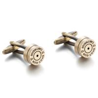 Brass Cufflinks, antique bronze color plated, 2 pieces & for man, 13mm [