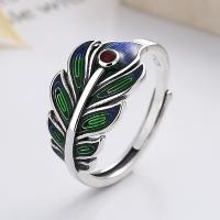 Fashion Sterling Silver Jewelry Sets, 925 Sterling Silver, Feather, Antique finish, fashion jewelry & for woman & epoxy gel 