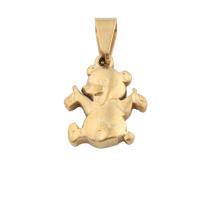 Stainless Steel Animal Pendants, 304 Stainless Steel, Vacuum Ion Plating, fashion jewelry & Unisex, golden Approx 5mm 