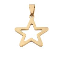 Stainless Steel Star Pendant, 304 Stainless Steel, Vacuum Ion Plating, fashion jewelry & for woman, golden Approx 5mm 