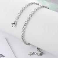 титан цепочка для ожерелья, полированный, различной длины для выбора & Мужская & разный размер для выбора, оригинальный цвет, продается PC
