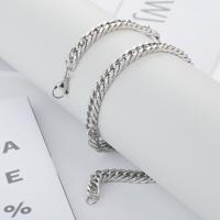 Titanium Steel Chain Necklace, polished & Unisex original color 