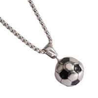 Titanium Steel Jewelry Necklace, Football, polished, fashion jewelry & for man Approx 60 cm [