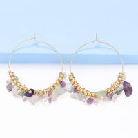 Resin Zinc Alloy Earring, with Resin, handmade, fashion jewelry & Bohemian style & for woman 
