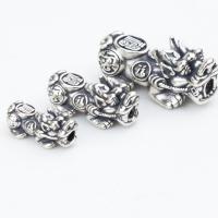 Sterling Silver Spacer Beads, 925 Sterling Silver, Fabulous Wild Beast, plated, DIY silver color 