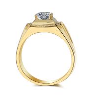 Anillo de dedo de aleación de Zinc, chapado, diverso tamaño para la opción & micro arcilla de diamantes de imitación & para hombre, más colores para la opción, Vendido por UD[
