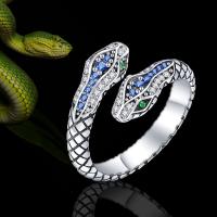 Anillo de dedo de aleación de Zinc, Ajustable & Joyería & para mujer & con diamantes de imitación, Vendido por UD[