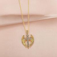 Rhinestone Zinc Alloy Necklace, fashion jewelry & with rhinestone, gold 