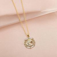 Rhinestone Zinc Alloy Necklace, fashion jewelry & with rhinestone Approx 50 cm [