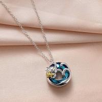 Glass Zinc Alloy Necklace, with Glass, fashion jewelry & for woman Approx 50 cm 