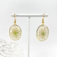 Resin Drop Earring, Brass, with Resin, fashion jewelry & for woman, Approx 