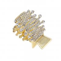 Hair Claw Clips, Zinc Alloy, with Plastic Pearl, plated & for woman & with rhinestone, 40-50mm 