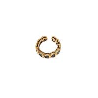 ラインス トーン真鍮指のリング, 銅, ハート形, ゴールドメッキ, 調節の可能性がある & 女性用 & ライン石のある, 無色, サイズ:5.5, 売り手 パソコン[