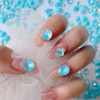 Arte de uñas de arcilla polimérica, Vidrio, Bricolaje & diferentes estilos para la opción, azul, 10PCs/Bolsa, Vendido por Bolsa