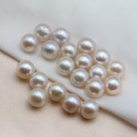 Perles nacres sans trou de culture d'eau douce, perle d'eau douce cultivée, DIY & aucun trou, blanc, 7-8mm, Vendu par PC[