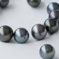 Natural Akoya Cultured Pearl Beads, Tahitian Pearls, Round & DIY & no hole, black 