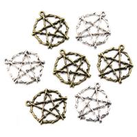 Zinc Alloy Star Pendant, pentagram, plated, vintage & DIY & hollow Approx [