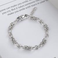 Sterling Silver Bracelets, 925 Sterling Silver, with 0.98inch extender chain, Antique finish, fashion jewelry & Unisex Approx 7.87 Inch 