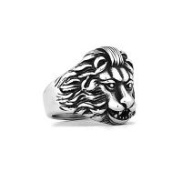 Titanium Steel Finger Ring, Lion, polished, fashion jewelry & for man [