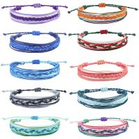 Fashion Create Wax Cord Bracelets, handmade, Bohemian style & Unisex & adjustable Approx 16-32 cm 