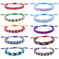 Bracelets tissés en chaîne, cordon de polyester, fait à la main, Style bohème & unisexe & réglable, plus de couleurs à choisir Environ 15-27 cm, Vendu par PC