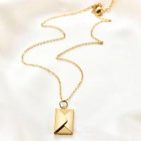 Titanium Steel Jewelry Necklace, with 5CM extender chain, Envelope, plated, fashion jewelry & for woman Approx 40 cm [