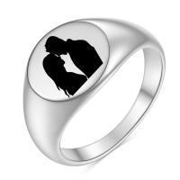 Titanium Steel Finger Ring, plated, fashion jewelry & Unisex 12mm 