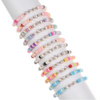 Fimo Armbänder, Polymer Ton, mit Kunststoff Perlen, handgemacht, 12 Stück & Modeschmuck & für Frau, Länge:ca. 18-23 cm, verkauft von setzen[