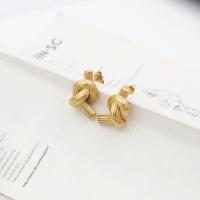 Stainless Steel Stud Earring, 304 Stainless Steel, plated, fashion jewelry & for woman, gold 