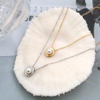 Stainless Steel Jewelry Necklace, 304 Stainless Steel, with Plastic Pearl, with 5CM extender chain, plated, fashion jewelry & for woman Approx 39 cm [