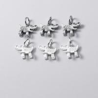 Sterling Silver Animal Pendants, 925 Sterling Silver, Crocodile, DIY 