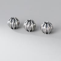 Sterling Silver Spacer Beads, 925 Sterling Silver, Antique finish, DIY, silver color, 10.4mm Approx 3.2mm 