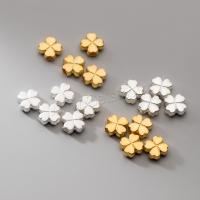 Sterling Silver Spacer Beads, 925 Sterling Silver, Four Leaf Clover, plated, DIY Approx 2.8mm 