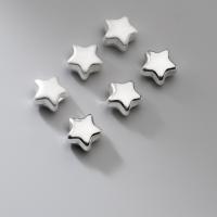 Sterling Silver Spacer Beads, 925 Sterling Silver, Star, plated, DIY Approx 2mm 