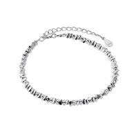 Sterling Silver Bracelets, 925 Sterling Silver, with 5CM extender chain, plated, for woman, silver color Approx 20.5 cm 