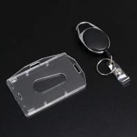 PC Plastic Card Holder, with Zinc Alloy, retractable 