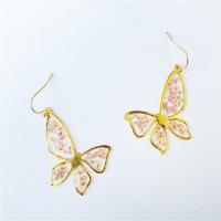 Resin Drop Earring, with Brass, fashion jewelry & for woman, 33u00d735u00d71mm, Approx 
