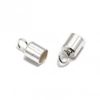 Sterling Silver End Caps, 925 Sterling Silver, polished, DIY silver color 