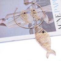 Fashion Zinc Alloy Jewelry Sets, Fish, plated, fashion jewelry & for woman & hollow [