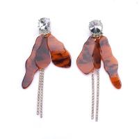 Acrylic Drop Earring, Zinc Alloy, with Acrylic, plated, for woman & with rhinestone 