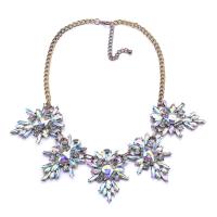 Rhinestone Zinc Alloy Necklace, with 3.15inch extender chain, Geometrical Pattern, plated, for woman & with rhinestone Approx 18.5 Inch 