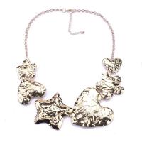 Zinc Alloy Necklace, with 2.76inch extender chain, Star, plated, fashion jewelry & for woman Approx 18.9 Inch [