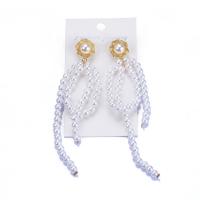 Plastic Pearl Zinc Alloy Earring, with Plastic Pearl, plated, fashion jewelry & for woman [